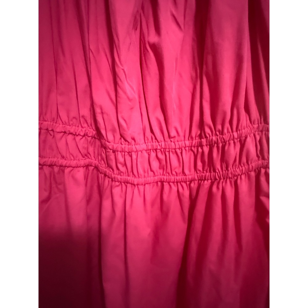 Ashley‎ & Sage Pink Eyelet Puff Sleeve Smocked Tiered Maxi Dress Womens L - Picture 5 of 11